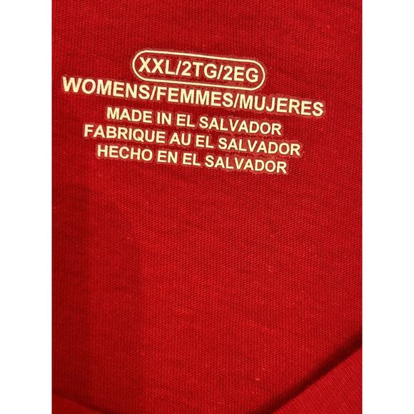 Tampa Bay Bucs Superbowl LIV‎ V Neck Women's 2XL Red Short Sleeve Shirt - Picture 5 of 5